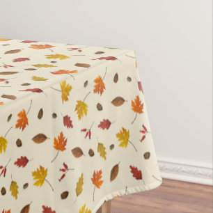 Thanksgiving Colourful Fall Leaves Tablecloth
