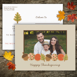 THANKSGIVING COOKIES PHOTO  POSTCARD