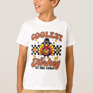 Thanksgiving Coolest Turkey At The Table Dinner Gi T-Shirt