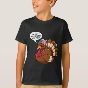 Thanksgiving Coolest Turkey At The Table Thanksgiv T-Shirt