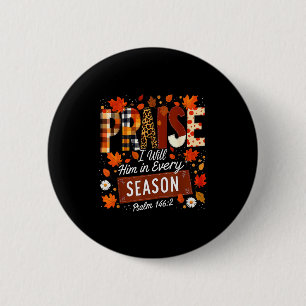 Thanksgiving Coquette Give Thanks To The Lord Fall 6 Cm Round Badge
