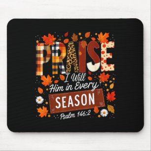Thanksgiving Coquette Give Thanks To The Lord Fall Mouse Mat