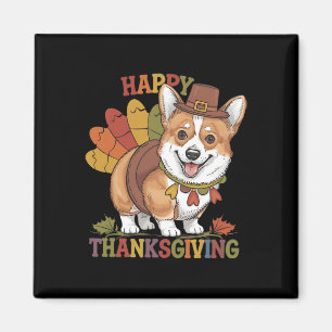 Thanksgiving Corgi Dog Turkey  Magnet