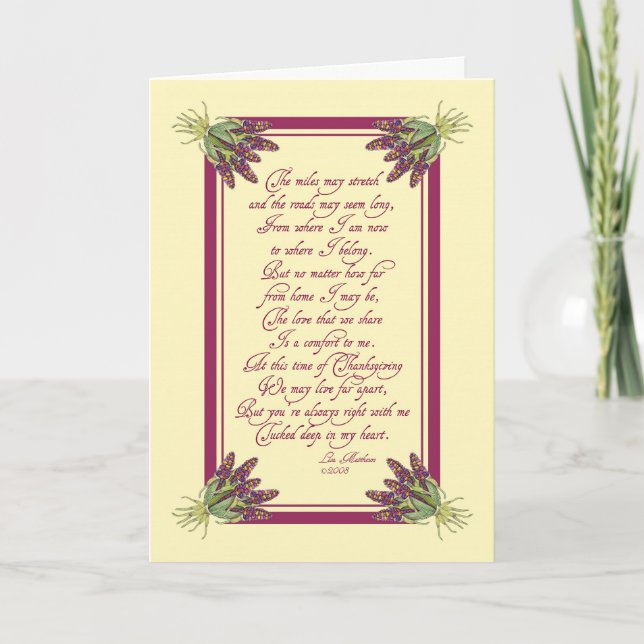 Thanksgiving Corn Holiday Card (Front)