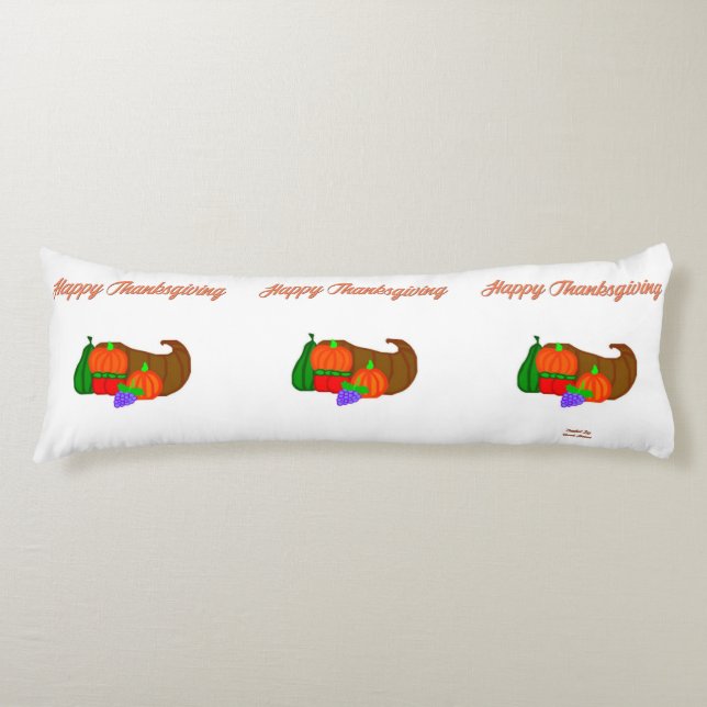Thanksgiving Cornucopia Body Pillow (Front)
