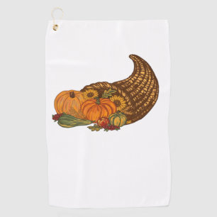 Thanksgiving Cornucopia Classic T-Shirt Golf Towel
