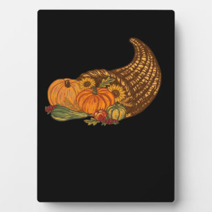 Thanksgiving Cornucopia Classic T-Shirt Plaque