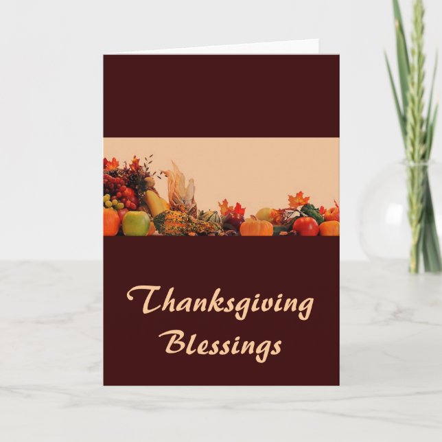 Thanksgiving/Cornucopia Holiday Card (Front)