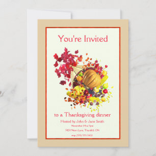 Thanksgiving Cornucopia Invitation