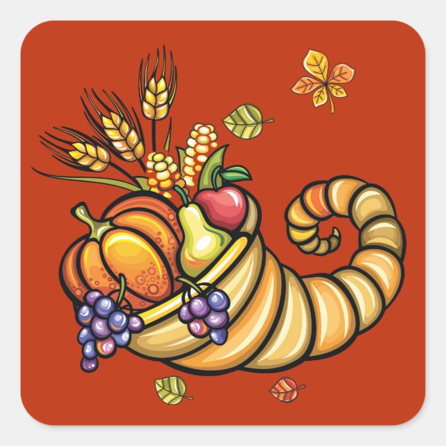 Thanksgiving Cornucopia Sticker - SRF (Front)