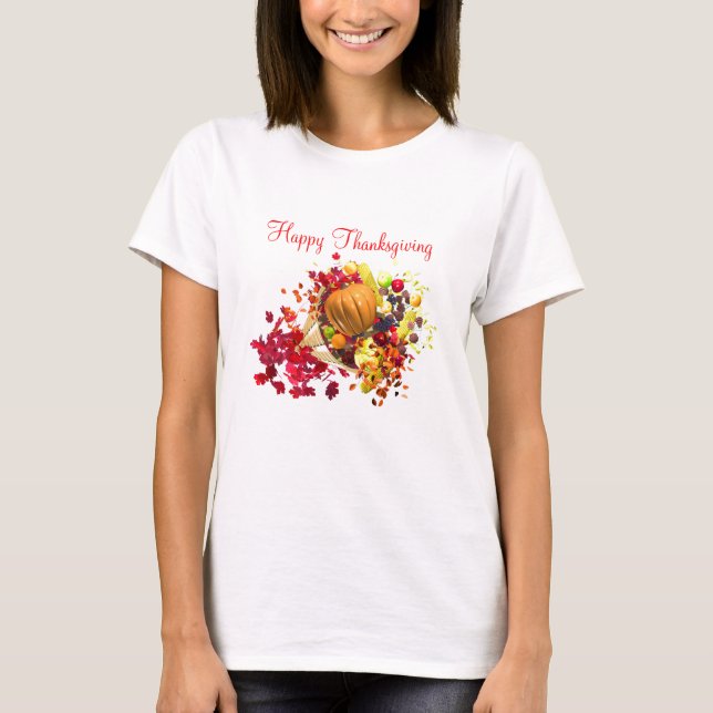 Thanksgiving Cornucopia T-Shirt (Front)