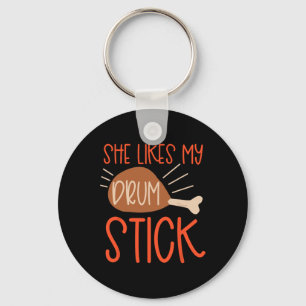 Thanksgiving Couples Turkey Breast She Likes My Dr Key Ring