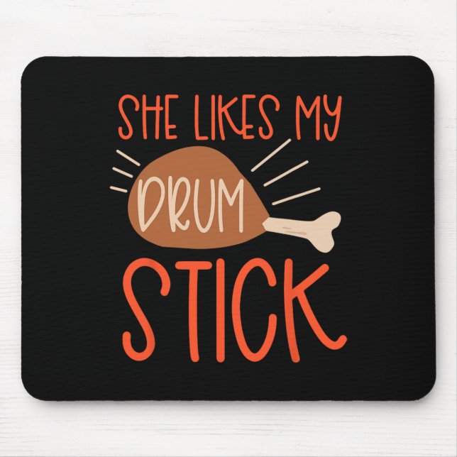 Thanksgiving Couples Turkey Breast She Likes My Dr Mouse Mat (Front)