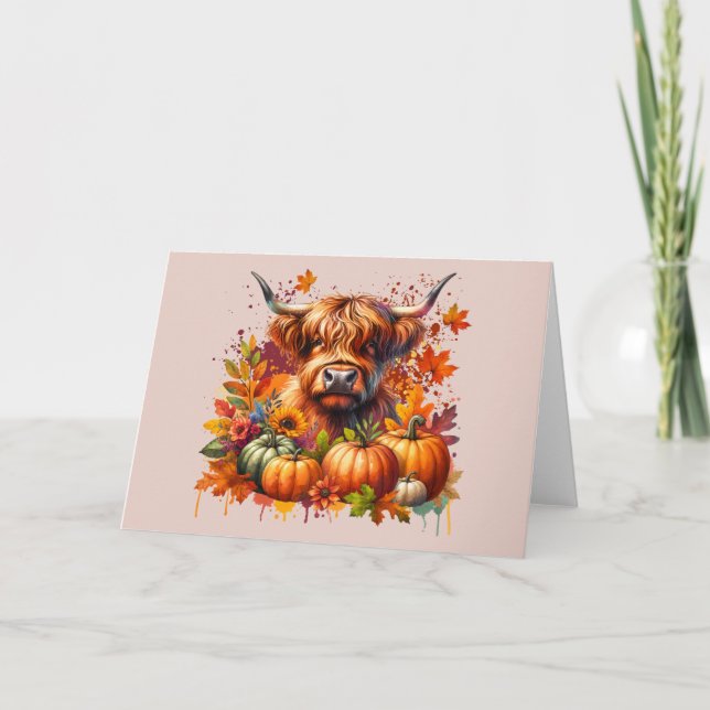 Thanksgiving Cow Card (Front)