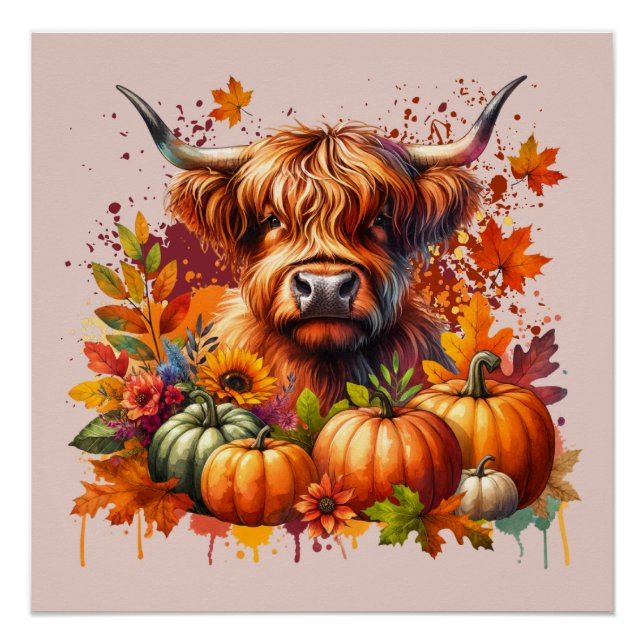 Thanksgiving Cow Poster (Front)