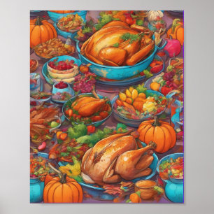 Thanksgiving Creative Food Poster Art