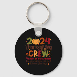 Thanksgiving Crew 2024 Turkey Fall Family Matching Key Ring