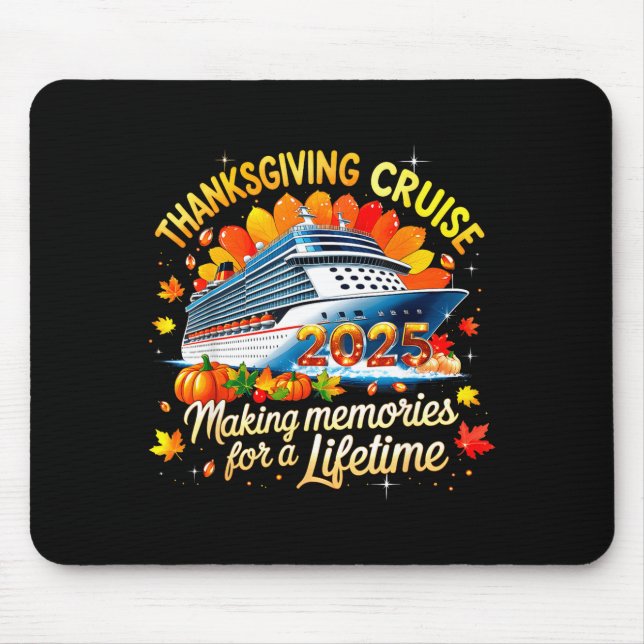 Thanksgiving Cruise 2025 Family Vacation Gift  Mouse Mat (Front)
