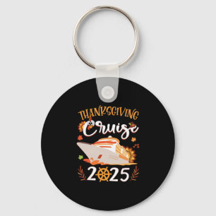 Thanksgiving Cruise 2025 Funny Turkey Leaves Thank Key Ring