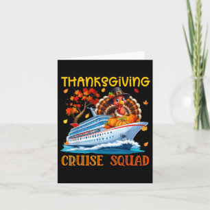 Thanksgiving Cruise Squad Turkey Fall Pumpkins Cru Card