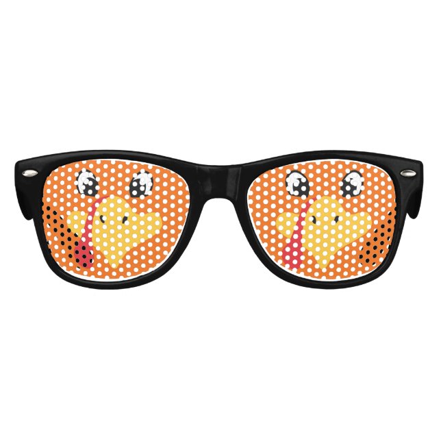 Thanksgiving Cute Turkey Face Kids Sunglasses (Front)