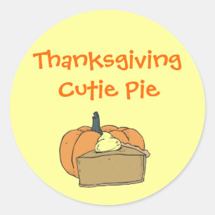Thanksgiving Cutie Classic Round Sticker