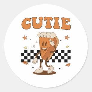 Thanksgiving Cutie Funny Toddler Boy Girl Kids Classic Round Sticker