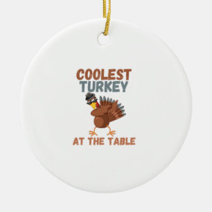 Thanksgiving Dabbing Turkey Coolest Turkey At The  Ceramic Tree Decoration