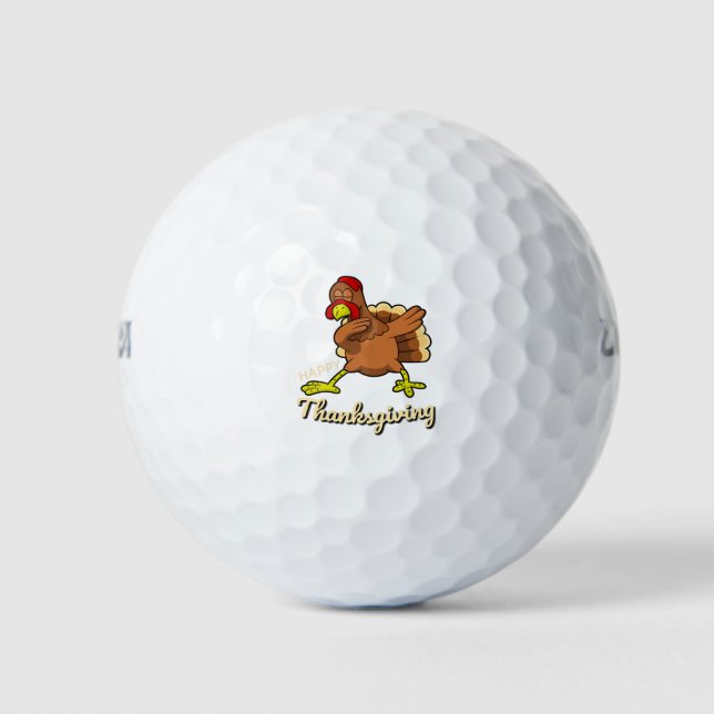 thanksgiving dabbing turkey golf balls (Front)