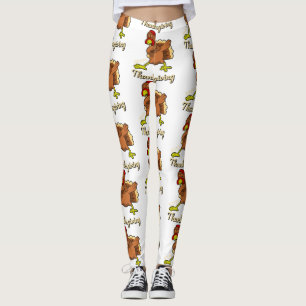 thanksgiving dabbing turkey leggings