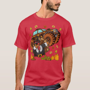 Thanksgiving Dabbing Turkey Monster Truck T-Shirt