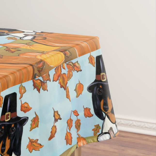 Thanksgiving Dachshund Tablecloth (In Situ)