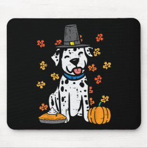 Thanksgiving Dalmatian Cute Fall Autumn Dog Men Wo Mouse Mat