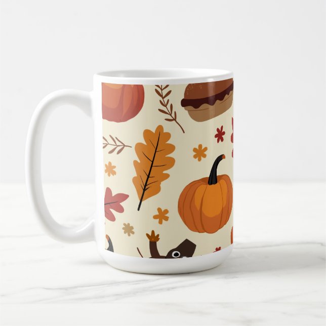 Thanksgiving day and autumn style Coffee Mug (Left)