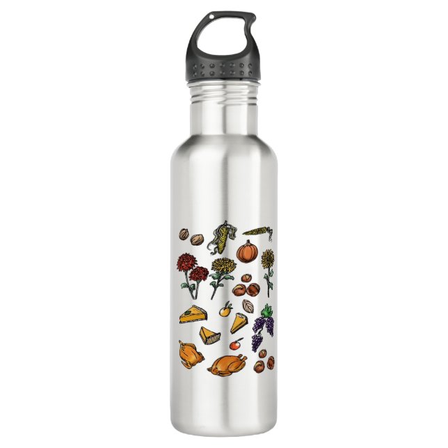 Thanksgiving day autumn attributes Classic T-Shirt 710 Ml Water Bottle (Front)