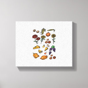 Thanksgiving day autumn attributes Classic T-Shirt Canvas Print