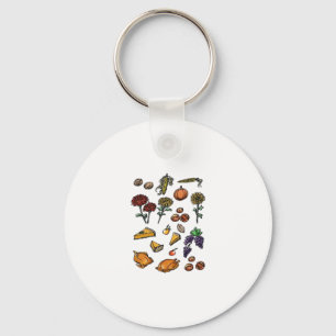 Thanksgiving day autumn attributes Classic T-Shirt Key Ring