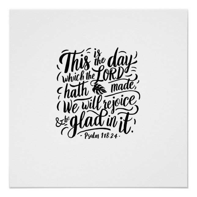 Thanksgiving Day Bible Verse: Psalm 118:24 Poster (Front)