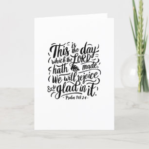 Thanksgiving Day Bible Verse: Psalm 118:24 Thank You Card