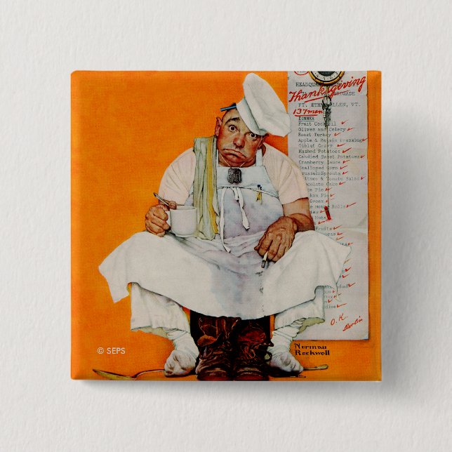 Thanksgiving Day Blues 15 Cm Square Badge (Front)