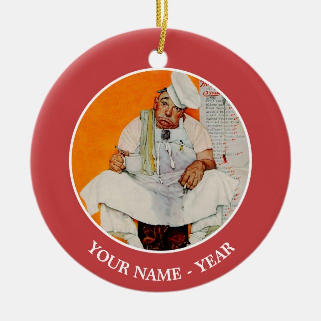 Thanksgiving Day Blues Ceramic Tree Decoration (Front)