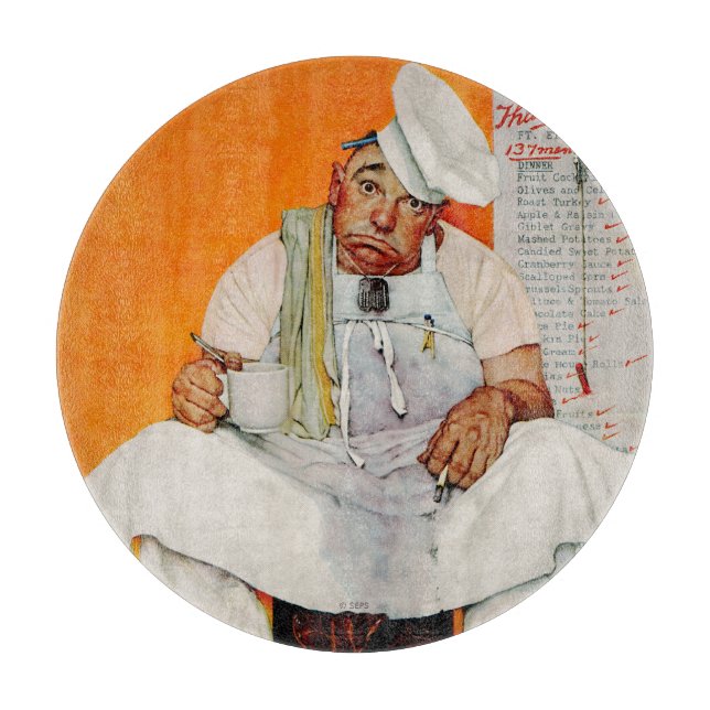 Thanksgiving Day Blues Cutting Board (Front)