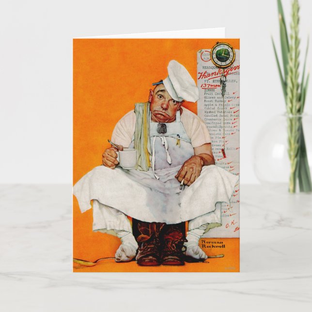 Thanksgiving Day Blues Holiday Card (Front)