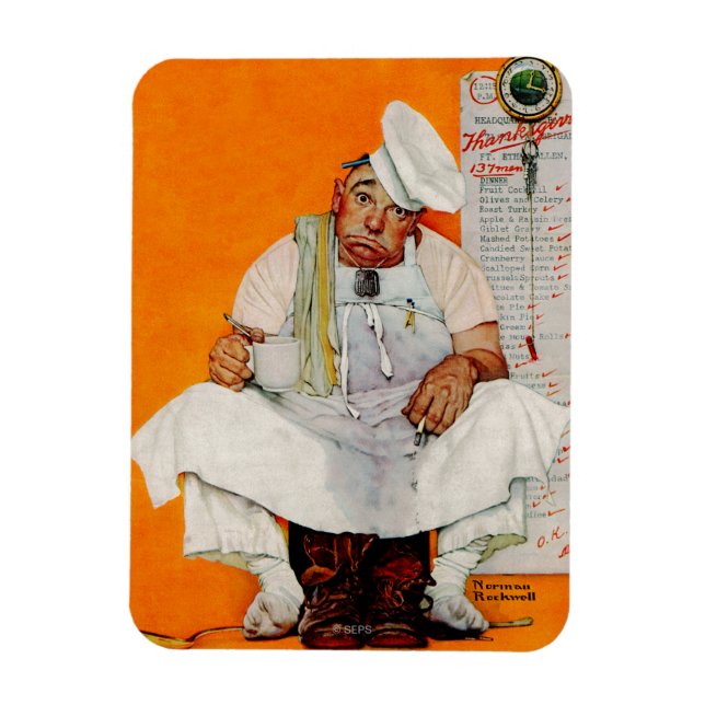 Thanksgiving Day Blues Magnet (Vertical)