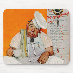 Thanksgiving Day Blues Mouse Mat