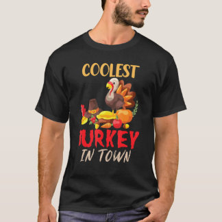 Thanksgiving Day Boys Kids Girl Cutest Turkey In T T-Shirt