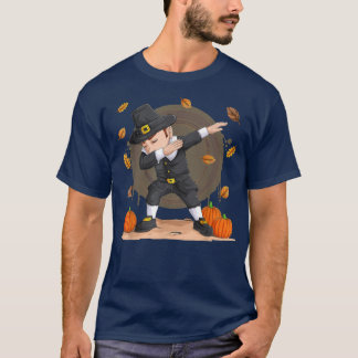 Thanksgiving Day Costume Dabbing Pilgrim T-Shirt