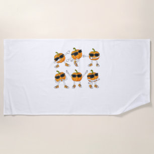 Thanksgiving Day Dancing Pumpkin Boys Girls Kids  Beach Towel