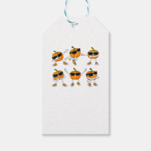 Thanksgiving Day Dancing Pumpkin Boys Girls Kids  Gift Tags