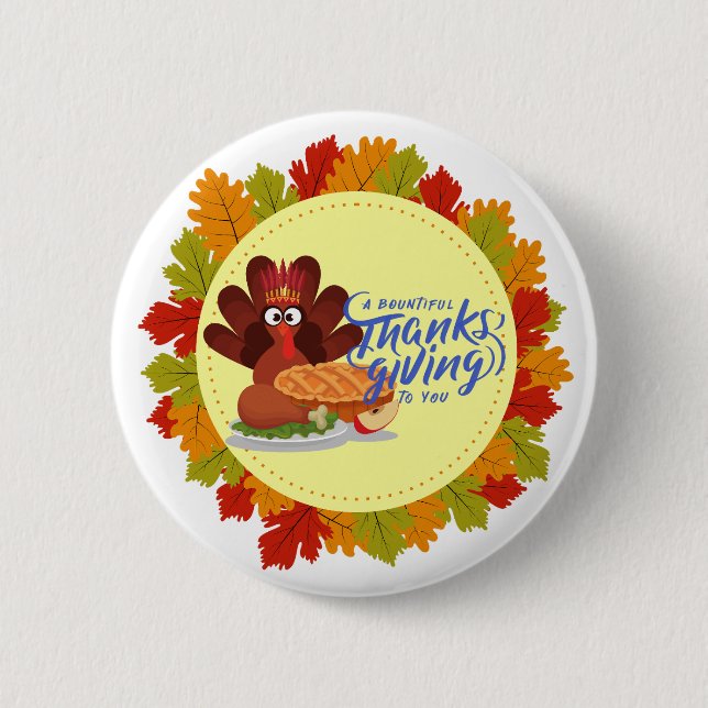 Thanksgiving Day Designs 6 Cm Round Badge (Front)